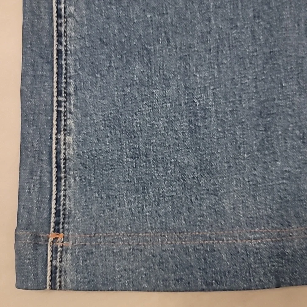 Alice + Olivia Medium Blue Denim Bustier Zip-Front Overalls - Picture 10 of 12